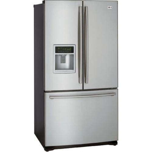 LG LFX25960ST 24.7 Cu. Ft. French Door Refrigerator with External Ice/Water Dispenser & Tilt-A-Drawer Bottom Drawer: Stainless Steel