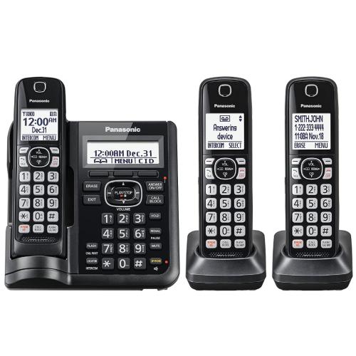Panasonic KXTGF543B Cordless Phone With 3 Handsets