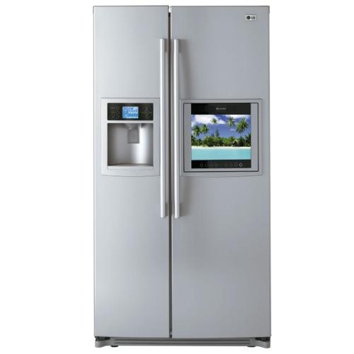 LG LSC27991TT 26.2 Cu. Ft. Side by Side Refrigerator with HD Ready LCD TV and WeatherPlus Information Center
