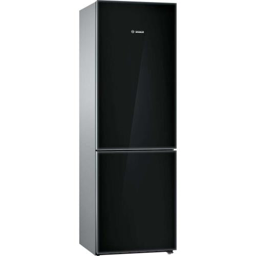 Bosch B10CB80NVB/01 800 Series Free-Standing Fridge-Freezer With Freezer At Bottom, Glass Door 23.5''Black
