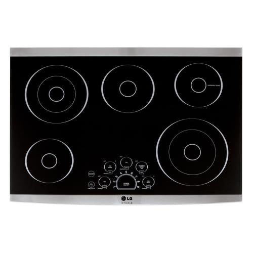 LG LSCE305ST 30 Inch Smoothtop Electric Cooktop with 5 Elements, Steady Heat Elements, Dual & Triple Elements, Bridge Element, SmoothTouch™ Controls, Hot Surface Indicator, and ADA Compliant