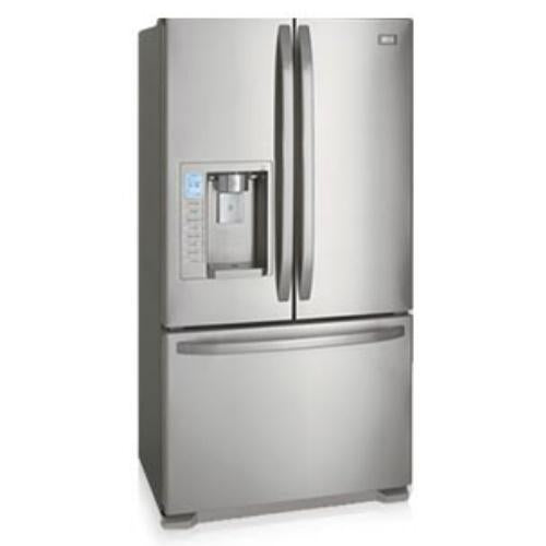 LG LFX21980ST 20.5 cu. ft. Counter-Depth French Door Refrigerator with Cantilevered Glass Shelves, Multi-Air Flow Cooling System, External Ice/Water Dispenser and LCD Display