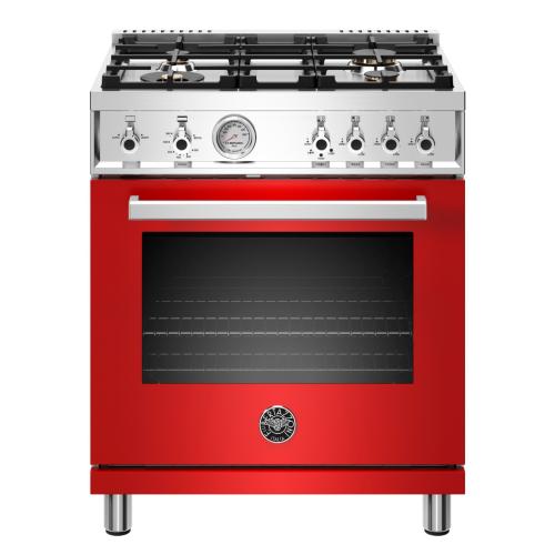 Bertazzoni PROF304GASROT Professional Series 30 Inch Freestanding Gas Range with 4 Sealed Burners