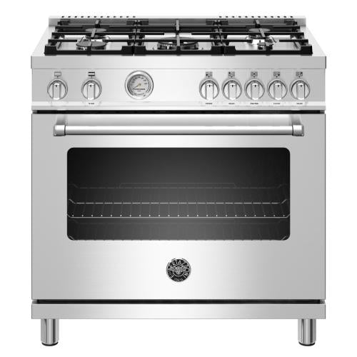 Bertazzoni MAST365GASXE Master Series 36 Inch Freestanding Gas Range with 5 Sealed Burners