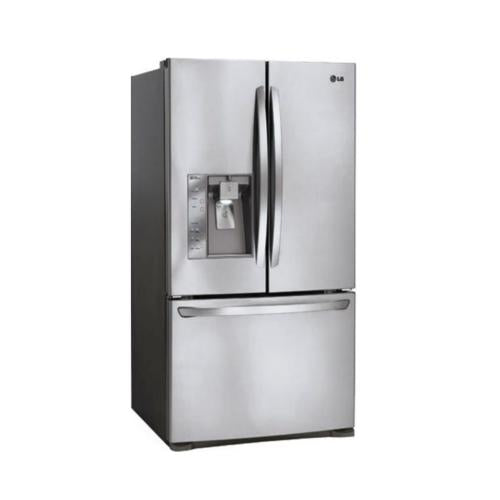 LG LFX25991ST 24.6 cu. ft. Counter-Depth French Door Refrigerator with Spill Protector Glass Shelves, Humidity Crispers, Glide N' Serve Drawer, 3-Tier Freezer and External Ice/Water Dispenser