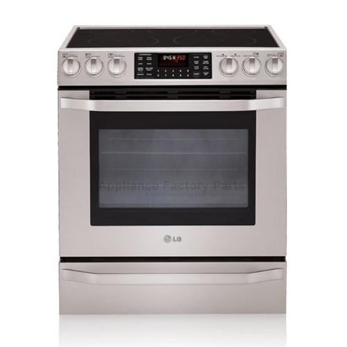 LG LSES302ST 30 Inch Slide-in Electric Range with 5 Smoothtop Elements, 5.4 cu. ft. Dual True Convection Oven, 12"/9"/6 Inch 3000W Burner, Baking Drawer, Self-Cleaning Mode and Delay Clean