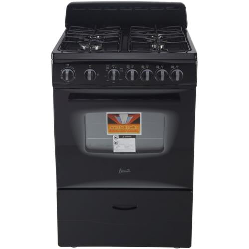 Avanti GR2415CB 2.6 Cu. Ft. Oven Capacity, Freestanding 24-Inch Gas Range