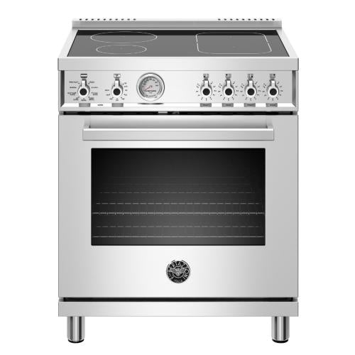 Bertazzoni PROF304INMXT Professional Series 30 Inch Freestanding Electric Induction Range with 4 Elements
