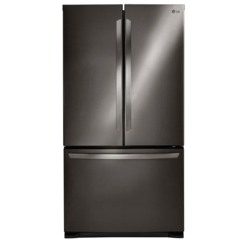 LG LFCS25426D 36 Inch French Door Refrigerator with SpillProtector™ Glass Shelves, Humidity Crispers, Smart Cooling System, Multi-Air Flow, Smudge Resistant, Adjustable Gallon Door Bins, Dairy Center, Ice Maker, 24.5 cu. ft. Capacity