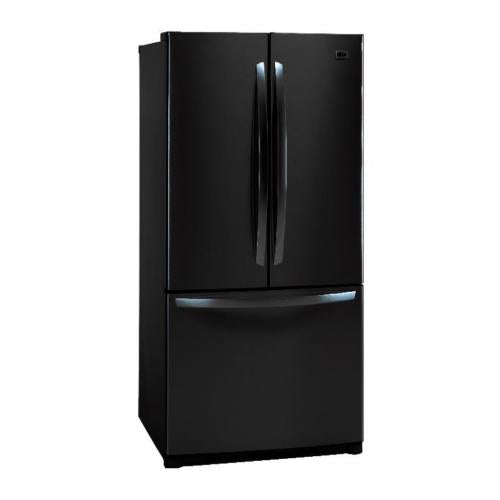 LG LFC23760SB 22.6 cu. ft. French Door Refrigerator with 4 Split Spill-Proof Glass Shelves, Cantilevered Shelves, Ice Maker, IcePlus Accelerated Freezing and Digital LED Controls: Black