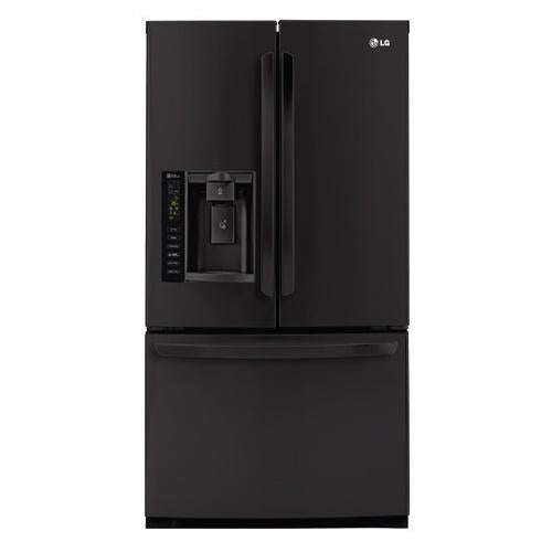 LG LFX25973SB 36 Inch French Door Refrigerator with 24.7 cu. ft. Capacity, Smart Cooling, 4 Spill Protector Glass Shelves, Gallon Door Storage, External Ice and Water Dispenser, Dual Ice Makers and ADA Compliant: Smooth Black