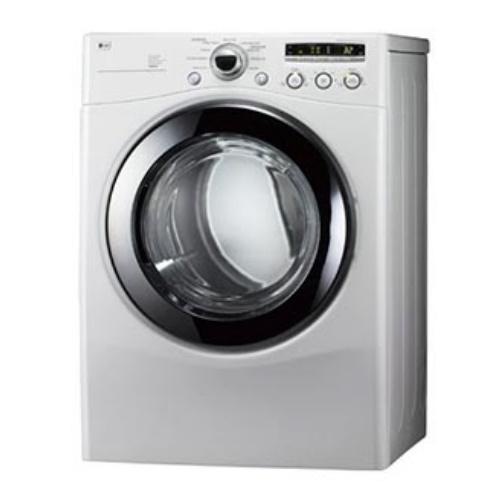 LG DLG2302W 27 Inch Gas Dryer with 7.3 cu. ft. Capacity, 9 Drying Programs, Wrinkle Care, Rack Dry, Anti Bacterial Drying Options, Drying Rack, Dual LED Display and Electronic Controls: White