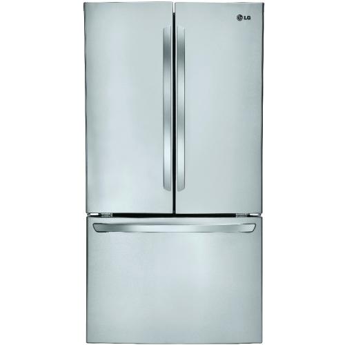 LG LFCS31626S 36 Inch French Door Refrigerator with Smart Cooling® System, SmartPull™ Freezer Handle, Cantilevered SpillProtector™ Shelves, Dual Evaporators, SmartDiagnosis™, Ice Maker, Air and Water Filtration, Gallon Door Storage and ENERGY STAR®