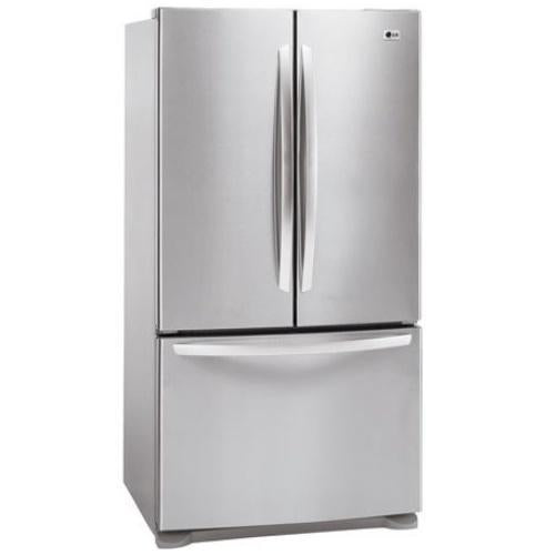 LG LFC25770ST 25.0 cu. ft. French Door Refrigerator with 4 Slide-Out Spill-Proof Glass Shelves, Cantilevered Shelves, Ice Maker, IcePlus Accelerated Freezing and 4 Compartment Crisper System: Stainless Steel