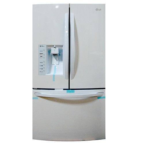 LG LFX31925SW 30.7 cu. ft. French Door Refrigerator with Spill Protector Glass Shelves, Humidity Crispers, Air/Water Filters and External Ice/Water Dispenser: Smooth White
