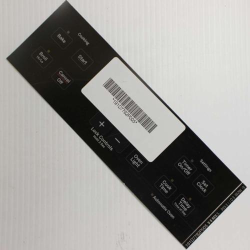 GE Range/Stove/Oven Faceplate Graphics (Bk) - WB27T11515