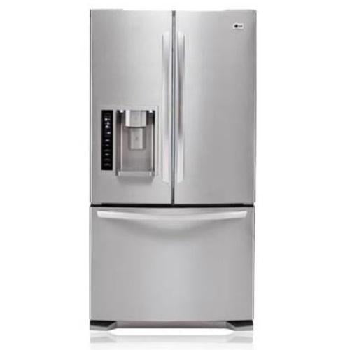 LG LFX21971ST 20.5 cu. ft. Counter-Depth French Door Refrigerator with 4 Split Spill-Proof Glass Shelves Incl. Folding Shelf, External Ice/Water Dispenser, 4 Compartment Crisper System and SmoothTouch Controls