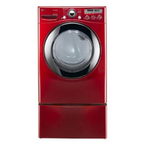 LG DLGX2551R 27 Inch Front-Load Gas Dryer with 7.3 cu. ft. Capacity, 9 Dry Programs, SteamFresh/SteamSanitary Cycles, 10 Options, ReduceStatic Option and Sensor Dry: Wild Cherry Red