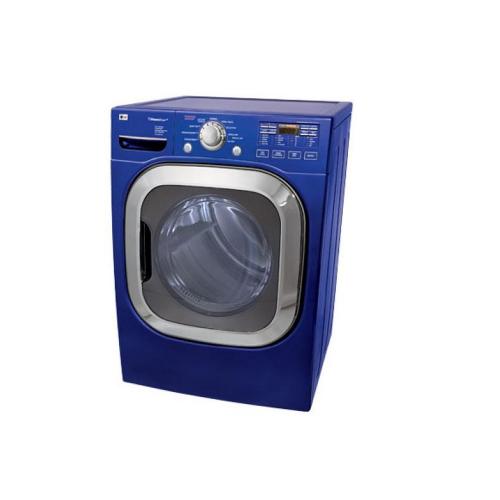 LG DLEX2801L 27 Inch Electric Dryer with 7.4 cu. ft Capacity, 9 Drying Programs, SteamFresh/SteamSanitary/ReduceStatic/EasyIron Fabric Care Settings, Drying Rack, LED Display and Electronic Controls: Riviera Blue