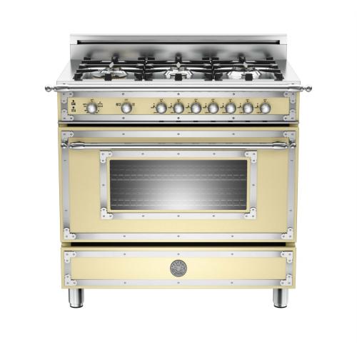 Bertazzoni HER366GASCR Heritage Series 36 Inch Freestanding All Gas Range with Natural Gas