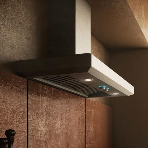 Elica EVV636SS 36 Inch Wall Mount Chimney Hood with HUSH System, Heat Guard, Professional Performance