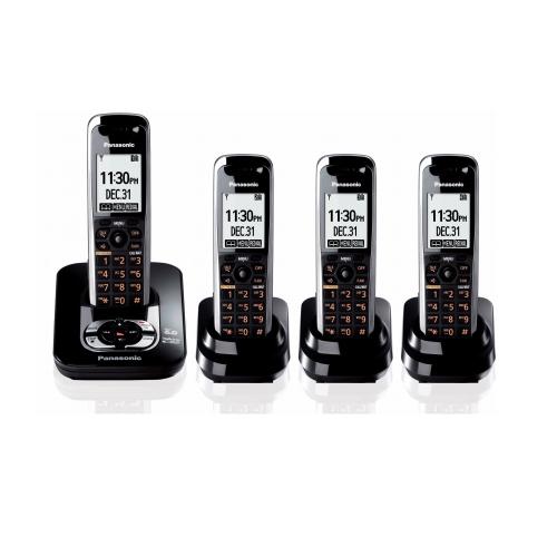 Panasonic KXTG7434B Dect 6.0 Exp Cdl W/4