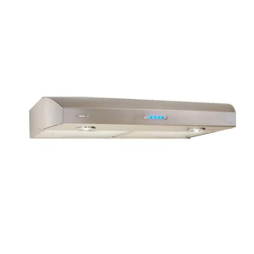Elica EAL330SS 30 Inch Under Cabinet Range Hood with 3-Speed/300 CFM Blower, Backlit Push Button Controls