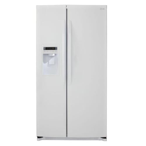 LG LSC27925SW 26.5 cu. ft. Side by Side Refrigerator with 2 Spill Protector Tempered Glass Shelves, Interior LED Lighting, External Ice/Water Dispenser, LED Display and Digital Temperature Controls: Smooth White