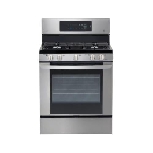 LG LRG3061ST 30 Inch Gas Range with 20 Minute EasyClean® Mode, Brilliant Blue Interior, Griddle Accessory, 5 Sealed Burners, 5.4 cu. ft. Oven and Storage Drawer: Stainless Steel