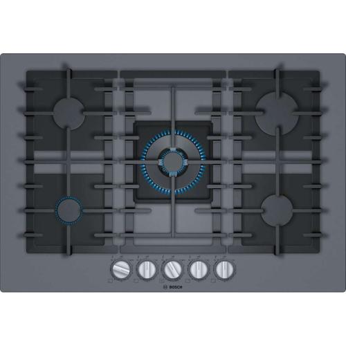 Bosch NGMP077UC/01 Benchmark® Gas Cooktop 30'' Tempered Glass, Dark Silver