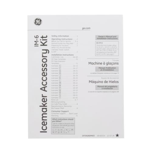 GE Ice Maker Kit - Im6 - IM6