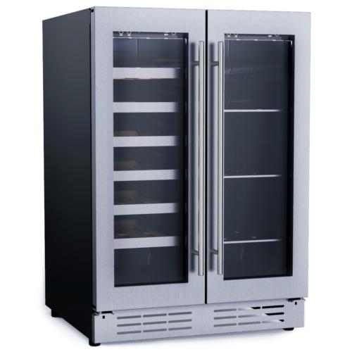 Elica EBF52SS1 24 Inch Freestanding/Built-In Dual Zone Beverage Center with 4.8 Cu. Ft. Capacity