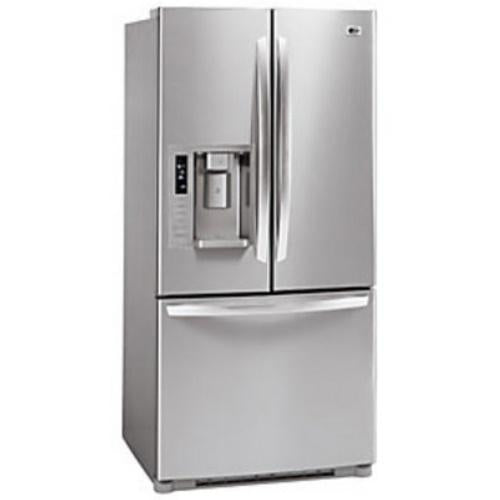 LG LFX23961ST 22.6 cu. ft. French Door Refrigerator with 4 Split Spill-Proof Glass Shelves, Cantilevered Shelves, External Ice/Water Dispenser, IcePlus Accelerated Freezing and External Temperature Controls: Stainless Steel