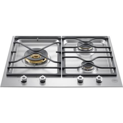 Bertazzoni PMB24300X Professional Series 24 Inch Gas Cooktop with 3 Sealed Brass Burners