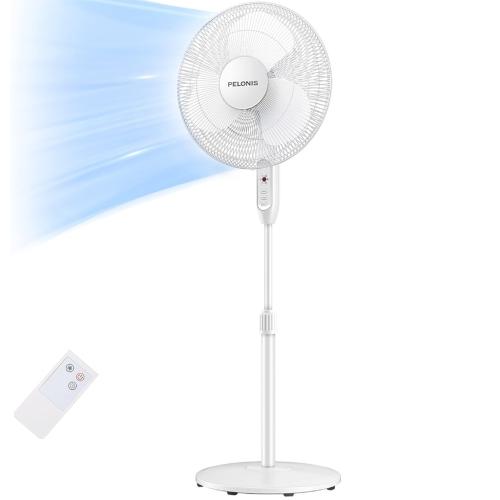 Midea PFS40A4BWW 16-Inch Pedestal Remote Control, Oscillating Fan