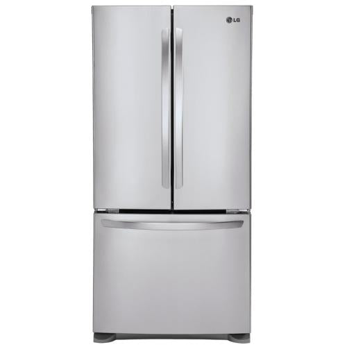 LG LFC25765SW 24.9 cu. ft. French Door Refrigerator with Spill Protector Glass Shelves, Humidity Crispers, Glide N' Serve Drawer and LED Interior Lights: Smooth White