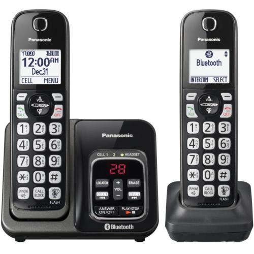 Panasonic KXTGD562M Link2Cell Bluetooth Cordless Phone 2 Handsets