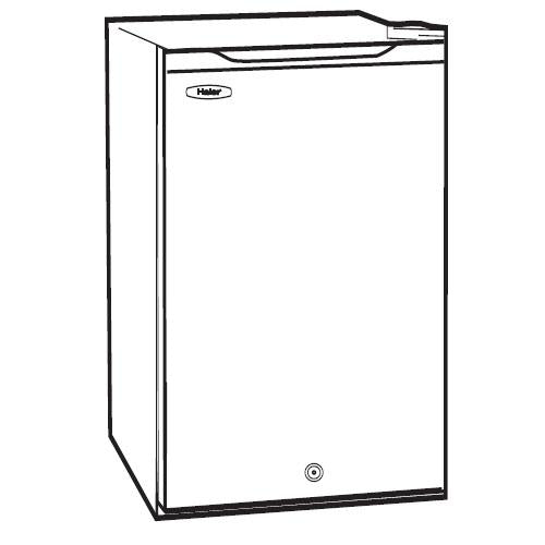 Haier BC110WG 4 Cft Ref/Freezer Wood Grain