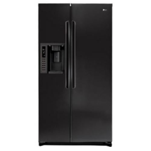 LG LSC27931SB 26.5 cu. ft. Side by Side Refrigerator with 4 Spill-Proof Glass Shelves, 2 Slide-Out Shelves, Humidity Crispers, External Ice/Water Dispenser, IcePlus and Digital LED Display: Smooth Black