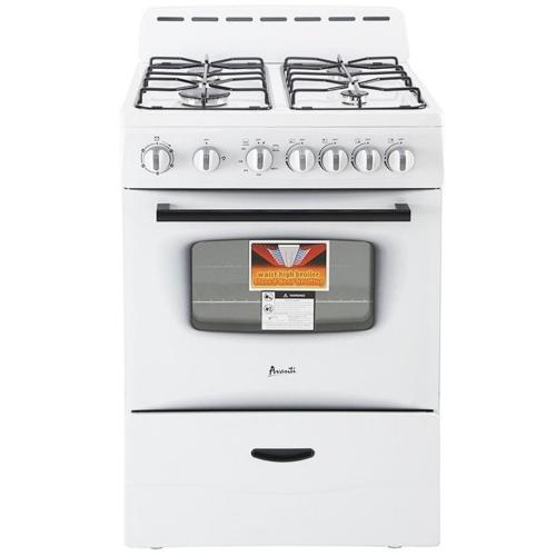 Avanti GR2414CW 2.6 Cu. Ft. Oven Capacity, Freestanding 24-Inch Gas Range