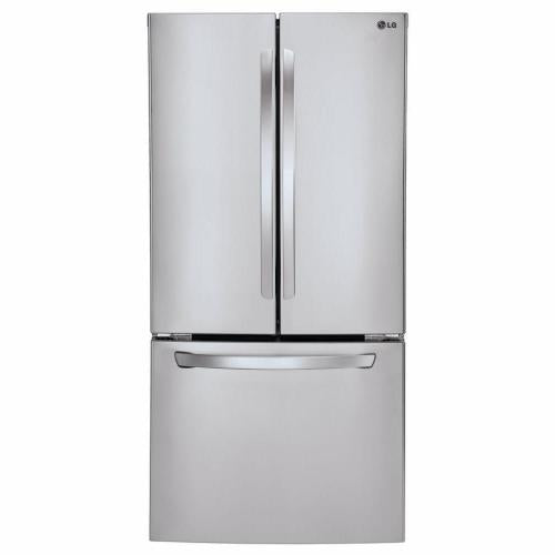 LG LFC24770ST 33 Inch French Door Refrigerator with Linear Compressor, Smart Cooling®, Ice Maker, Spill Protector™ Shelves, Glide N' Serve® Drawer, Gallon Door Storage, ENERGY STAR® and 23.6 cu. ft. Capacity: Stainless Steel