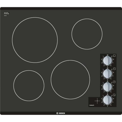 Bosch NEM5466UC/01 500 Series Electric Cooktop 24'' Black, Surface Mount Without Frame