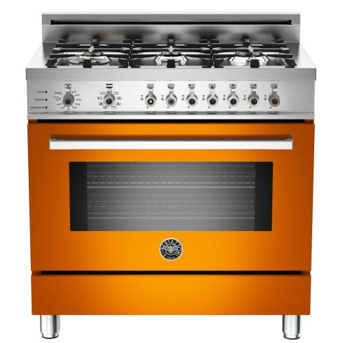 Bertazzoni PRO366DFSAR Professional Series 36 Inch Freestanding Dual Fuel Range with Natural Gas