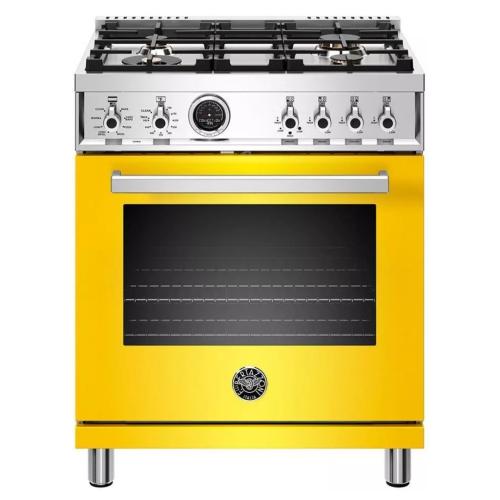 Bertazzoni PROF304DFSGIT Professional Series 30 Inch Freestanding Dual Fuel Range with 4 Sealed Burners