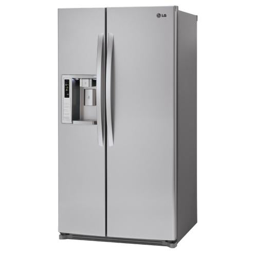 LG LSC27935ST 26.5 cu. ft. Side by Side Refrigerator with Spill Protector Glass Shelves, Humidity Crispers, External Ice/Water Dispenser and LED Lighting: Stainless Steel