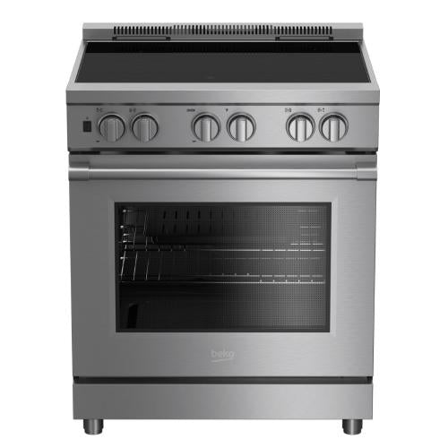 Beko 7732187915 30" Stainless Steel Pro-Style Induction Range - PRIR34450SS