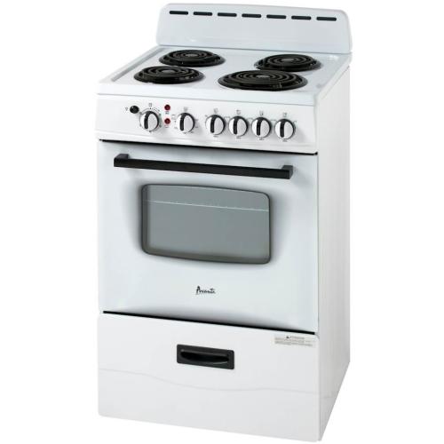 Avanti ER24P0WG 2.6 Cu. Ft. Oven Capacity, 24-Inch Electric Range