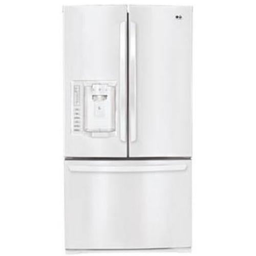 LG LFX28977SW 27.6 cu. ft. French Door Refrigerator with Adjustable Glass Shelves, Clear Gallon Door Storage, External Ice/Water Dispenser and SmoothTouch Temperature Controls: White