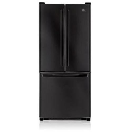 LG LFC20760SB 19.7 cu. ft. French Door Refrigerator with 4 Split Spill-Proof Glass Shelves, Cantilevered Shelves, Ice Maker, IcePlus Accelerated Freezing and Digital LED Controls: Black