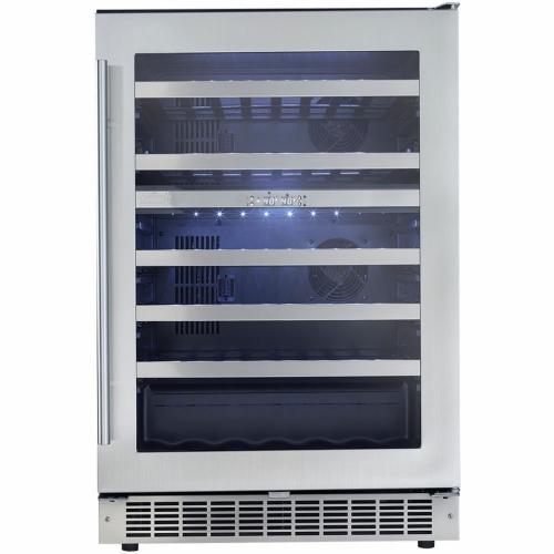 Silhouette DWC053D1BSSPR Professional 51 Bottle Dual Zone Built-In Wine Cooler